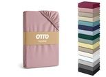 Spannbettlaken OTTO HOME "Cremona, BASIC und PREMIUM Qualität, mit Elasthan, Baumwolle", rosa (altrosa), B:180cm L:200cm, Jersey (145 g/m²), Obermaterial: 96% Baumwolle, 4% Elasthan, Bettlaken, Spannbettlaken, bis 20 cm Höhe, Bettlaken ab Gr. 90x200 cm, Strapazierfähig, Topseller