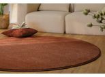 Teppich ESPRIT "Vegas - ESPRIT Kollektion", ziegel rot, H:15mm Ø:160cm, Polypropylen, Teppiche, Teppich, Kurzflor, uni, gewebt, pflegeleicht, formstabil, für Fußbodenheizung