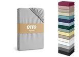 Spannbettlaken OTTO HOME "Cremona, BASIC und PREMIUM Qualität, mit Elasthan, Baumwolle", grau, B:180cm L:200cm, Jersey (145 g/m²), Obermaterial: 96% Baumwolle, 4% Elasthan, Bettlaken, Spannbettlaken, bis 20 cm Höhe, Bettlaken ab Gr. 90x200 cm, Strapazierfähig, Topseller