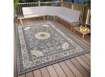 Teppich HANSE HOME "Kadi", grau (grau,creme), B:160cm H:3mm L:235cm, Polyester, Polypropylen (PP), Teppiche, Teppich, In-& Outdoor, Teppich, Wetterfest, Balkon, Garten, Wohnzimmer, Orient