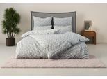 Bettwäsche OTTO HOME "Mariby", grau, B/L: 135cm x 200cm, 1 Stk., 1 Stk., Renforcé, B/L: 40cm x 80cm, 2, Renforcé, Obermaterial: 100% Baumwolle, Bettwäsche, Bettwäsche, mit feinem Blümchen Design, skandinavisch, romantische Bettwäsche