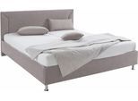 Polsterbett, grau (hellgrau), B:170cm L:210cm, Bezug Bett: Microfaser (100% Polyester);Bonnell-Federkernmatratze: Mischgewebe (51% Polyprophlen, 39% Polyester, 10% Baumwolle);Kaltschaummatratze: Frottee (100% Polyester), Bezug abnehm- und waschbar bis 60C, WESTFALIA SCHLAFKOMFORT, Betten, Polsterbett, in diversen Ausführungen