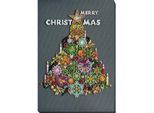 Perlen-Stickbild "Merry Christmas", 28 x 38 cm
