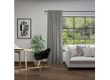 Vorhang NEUTEX FOR YOU "Linessa", grau (hellgrau), B:137cm H:170cm, Jacquard, Polyester, Gardinen, Schal mit verdeckten Schlaufen, Breite 137 cm, nach Maß