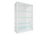 Livetastic , Klar, Weiß , Glas, Holzwerkstoff , 4 Fächer , 59x91x25 cm , hängend ,