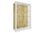Livetastic , Klar, Weiß, Honigeiche , Glas, Holzwerkstoff , 4 Fächer , 59x91x25 cm , hängend ,