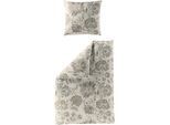Bettwäsche BIERBAUM "4144", beige (sand), B/L: 135cm x 200cm, 1 Stk., 1 Stk., Biber, B/L: 80cm x 80cm, 2 Stk., Biber, Obermaterial: 100% Baumwolle, Bettwäsche, Bettwäsche, Biber, 100 % Baumwolle, pflegeleicht, kuschelig weich