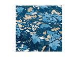 Viskose-Jersey "Flower", blau-color