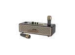 Hoco BS63 Bluetooth-Lautsprecher mit 2 kabellosen Mikrofonen – Schwarz