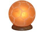 WAGNER LIFE DESIGN Salzkristall-Tischlampe "Fussball", orange, Ø 14cm H: 15cm, 1 Stk., Leuchten, Handgefertigt aus Salzkristall - jeder Stein ein Unikat, H: ca.15 cm