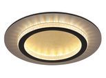 GLOBO LIGHTING Deckenleuchte "JAYDEN", gold (silberfarben matt), Ø 35cm H: 5,5cm, 1 Stk., Leuchten, Deckenlampe Wohnzimmer-Leuchte Schlafzimmer-Leuchte Flur Küche, Deckenleuchte