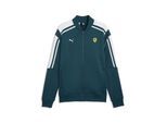 Sweatjacke PUMA "Scuderia Ferrari MT7 Trainingsjacke Herren", Herren, Gr. XL, blau (midnight petrol blau), Obermaterial: 67% Polyester, 33% Baumwolle. Rippe: 7% Elasthan, 93% Polyester. Einsatz: 33% Baumwolle, 67% Polyester. Seitentasche – Oben: 100% Baumwolle. Seitentasche – Unten: 33% Baumwolle, 67% Polyester, Sweatjacken Sweatjacke