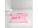 Badematte OTTO HOME "Get Naked, modern, Badvorleger, Badezimmer Teppich", rosa, H:20mm, Polyacryl, Badematten, Badematte, Badteppich, mit Schriftzug, 2 Varianten, rechteckig