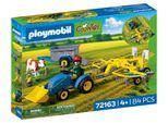 Konstruktions-Spielset PLAYMOBIL "Kleiner Traktor mit Heuschwader (72163), Country", bunt, Spielbausteine, Kinder, Kunststoff, Konstruktions-Spielset, Made in Europe