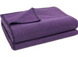 Wohndecke ZOEPPRITZ1828 "Soft-Fleece", aubergine, B:160cm L:200cm, Polyester, Viskose, Wohndecken, Wohndecke, Fleecedecke mit unverwechselbarem Cashmere Handfeel