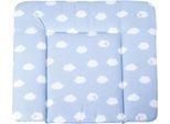 Wickelauflage ROBA "Kleine Wolke blau", blau (blau, weiß), B:85cm L:75cm, Baumwolle, Polyester, Wickelauflagen, Wickelauflage