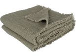 Wohndecke ZOEPPRITZ1828 "Honeybee", beige (forest), B:170cm L:230cm, Leinen, Wohndecken, Wohndecke, Leinenplaid im Waffelpique
