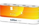 Satino Toilettenpapier Smart, 2-lagig, mit Prägung, L 44 m x B 94 mm, Recycling-Papier, soft beige, 8 x 250 Blatt