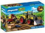Konstruktions-Spielset PLAYMOBIL "Großer Traktor mit Kartoffelroder (72161), Country", bunt, Spielbausteine, Kinder, Kunststoff, Konstruktions-Spielset, Made in Europe