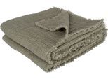 Wohndecke ZOEPPRITZ1828 "Honeybee", beige (forest), B:130cm L:180cm, Leinen, Wohndecken, Wohndecke, Leinenplaid im Waffelpique