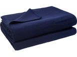 Wohndecke ZOEPPRITZ1828 "Soft-Fleece", schwarz marina, B:110cm L:160cm, Polyester, Viskose, Wohndecken, Wohndecke, Fleecedecke mit unverwechselbarem Cashmere Handfeel