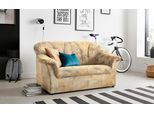2-Sitzer DOMO COLLECTION "Pegnitz für kleine Räume, Breite 155cm, bequem", beige, B:155cm H:82cm T:82cm, 100% Polyester, Sofas, 2-Sitzer, zeitlos, elegante Armlehnen, komfortabel
