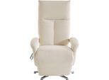TV-Sessel SIT & MORE "Tycoon mit Kopfteilverstellung und 360 Drehfunktion", weiß, B:74cm H:117cm T:85cm, 98%Polyester, 2%Polyamid, Sessel, TV-Sessel, wahlweise manuell oder elektrischer Funktion, auch mit Akku (kabellos)