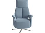 TV-Sessel SIT & MORE "TV Lazy", blau (hellblau), B:75cm H:113cm T:85cm, 98% Polyester 2% Polyamid, Sessel, TV-Sessel, mit Herz-Waage-Positon und 3 Motoren
