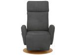 TV-Sessel SIT & MORE "Kobra", grau (anthrazit), B:71cm H:110cm T:82cm, Webstoff (100% Polyester);Luxus-Microfaser Euphoria (100% Polyester);Luxus-Microfaser Vintage (100% Polyester), Sessel, TV-Sessel, wahlweise mit 2 Motoren, 2 Motoren und Akku oder mit 2 Motoren