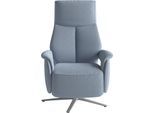 TV-Sessel SIT & MORE "TV Lazy", blau (hellblau), B:75cm H:110cm T:85cm, 98% Polyester 2% Polyamid, Sessel, TV-Sessel, mit Herz-Waage-Positon und 3 Motoren