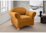 Sessel HOME AFFAIRE "Torello bequem und zeitlos, Breite 90cm", orange (gold), B:90cm H:84cm T:80cm, 100% Polyester, Sessel, Sessel