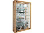Wandregal VCM "Wandvitrine Glasvitrine Vitrosa Mini Spiegel", braun (buche), B:59cm T:18cm, Regale, Wandregal