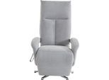 TV-Sessel SIT & MORE "Tycoon mit Kopfteilverstellung und 360 Drehfunktion", silber, B:74cm H:117cm T:85cm, 90%Polyester, 10%Polyamid, Sessel, TV-Sessel, wahlweise manuell oder elektrischer Funktion, auch mit Akku (kabellos)