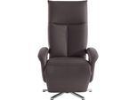 TV-Sessel SIT & MORE "Tycoon mit Kopfteilverstellung und 360 Drehfunktion", braun (mokka), B:74cm H:117cm T:85cm, Sessel, TV-Sessel, wahlweise manuell oder elektrischer Funktion, auch mit Akku (kabellos)