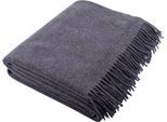 Wohndecke ZOEPPRITZ1828 "Since 1828 Lambswool", anthrazit melange, B:140cm L:190cm, Wolle, Wohndecken, Wohndecke, klassisch unifarbenes Plaid aus Schurwolle