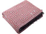 Wohndecke ZOEPPRITZ1828 "Legacy", rosa (coral), B:140cm L:190cm, Kaschmir, Wolle, Wohndecken, Wohndecke, Decke aus Cashmere-Wollmischung