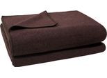 Wohndecke ZOEPPRITZ1828 "Soft-Fleece", braun (schwarz braun), B:180cm L:220cm, Polyester, Viskose, Wohndecken, Wohndecke, unverwechselbarem Cashmere Handfeel, made in Italy, PREMIUM