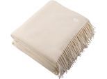 Wohndecke ZOEPPRITZ1828 "Since 1828 Lambswool", beige (ivory), B:140cm L:190cm, Wolle, Wohndecken, Wohndecke, klassisch unifarbenes Plaid aus Schurwolle