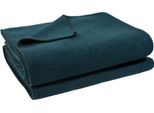 Wohndecke ZOEPPRITZ1828 "Soft-Fleece", schwarz ocean, B:110cm L:160cm, Polyester, Viskose, Wohndecken, Wohndecke, Fleecedecke mit unverwechselbarem Cashmere Handfeel