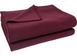 Wohndecke ZOEPPRITZ1828 "Soft-Fleece", wine, B:220cm L:240cm, Polyester, Viskose, Wohndecken, Wohndecke, Fleecedecke mit unverwechselbarem Cashmere Handfeel