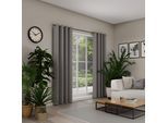Verdunkelungsvorhang NEUTEX FOR YOU "INSULA", grau (taupe), B:140cm H:220cm, Polyester, Gardinen, Uni-Dimout für starke Verdunklung, nach Maß