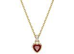 Kette mit Anhänger SWAROVSKI "Schmuck Geschenk CHROMA Halskette", rot (rot, rot), Halsketten, Damen, Metall, L: 44, mit Swarovski Kristall