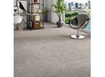 Teppichboden OTTO HOME "Rava, Velours, Gesamthöhe 16 mm", beige (silbergrau), B:400cm L:100cm, Kunstfaser, Teppiche, Uni Farben, Breite 400 cm, weich, strapazierfähig, Wohnzimmer