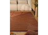 Teppich ESPRIT "Vegas - ESPRIT Kollektion", ziegel rot, B:200cm H:15mm L:290cm, Polypropylen, Teppiche, Teppich, Kurzflor, uni, gewebt, pflegeleicht, formstabil, für Fußbodenheizung