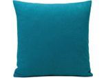 Dekokissen GÖZZE "Darco" Gr. 2, blau (petrol, unifarben), B:50cm L:50cm, Obermaterial: 100% Polyester, Dekokissen_Sitzkissen_Kissenhüllen