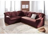 Ecksofa DOMO COLLECTION "Papenburg B/T/H: 242/190/84 cm L-Form", rot (karminrot), B:242cm H:84cm T:190cm, Struktur ( 90% Polyester, 10% Polyacryl);Microfaser PRIMABELLE (100% Polyester);Kunstleder SOFTLUX;Luxus-Microfaser (100% Polyester), Sofas, Ecksofa, wahlweise mit Bettfunktion, Langer Schenkel links oder rechts
