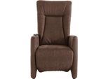 TV-Sessel SIT & MORE "Melissa", braun (schokobraun), B:71cm, 100% Polyester, Sessel, wahlweise elektrisch oder manuell verstellbar, optional Aufstehhilfe