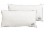 Microfaserkissen RIBECO "Marie, Kissen 40x80 cm & 80x80 cm im Spar-Set erhältlich", weiß, B:40cm L:80cm, Bezug: 100% Baumwolle. Füllung: 100% Polyester, Kopfkissen, Kopfkissen-Set, flauschig &