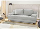 Schlafsofa JOCKENHÖFER GRUPPE "Felix, B: 205 cm, Liegefl. 155x201 cm, Dauerschlafsofa, inkl. Topper", grau (hellgrau 432, 19), B:205cm T:104cm, Korpus: 100% Polyester;Kissen: 100% Polyester, Sofas, Schlafsofa, inklusive Bettfunktion und Bettkasten, Federkernpolsterung