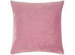 Dekokissen PAD "Elegance", rosa (lila, unifarben), B:40cm H:2cm L:40cm, Polyester, Dekokissen_Sitzkissen_Kissenhüllen, Design als Basic, aus Samt, elegante Optik